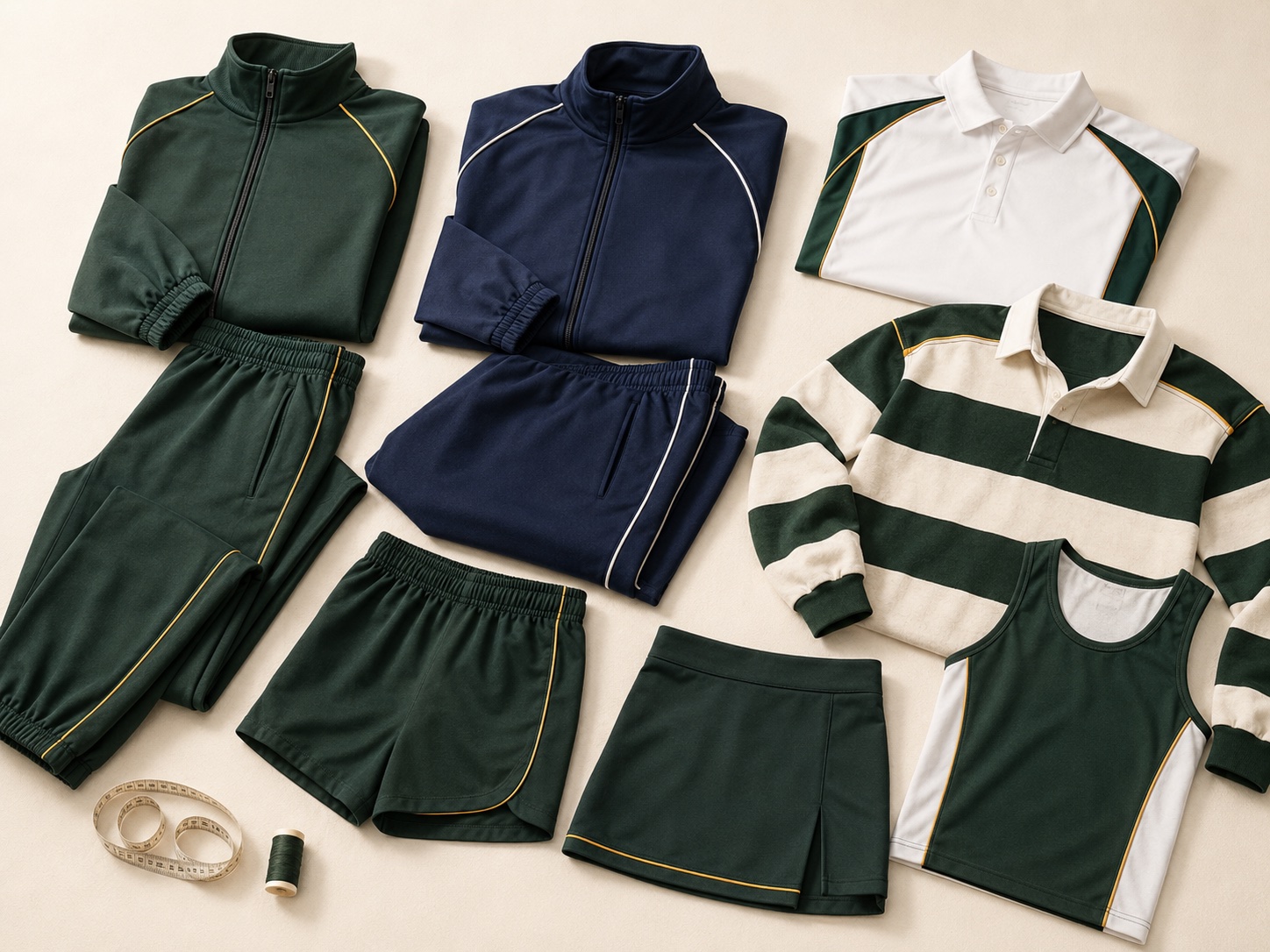 Teamspirit range of school tracksuits, golf shirts, shorts, skorts and sportswear